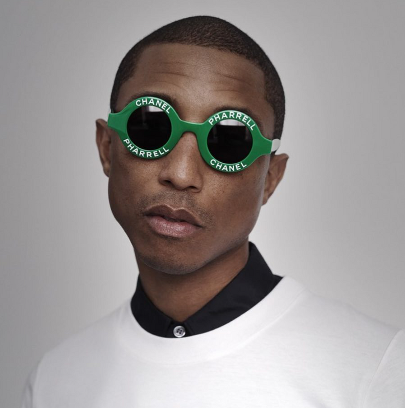 Pharrell Williams Covers GQ France with Chanel x Pharrell Sunglasses  TShirt Sneakers and Bag  UpscaleHype